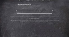 Desktop Screenshot of facingthechallenge.org